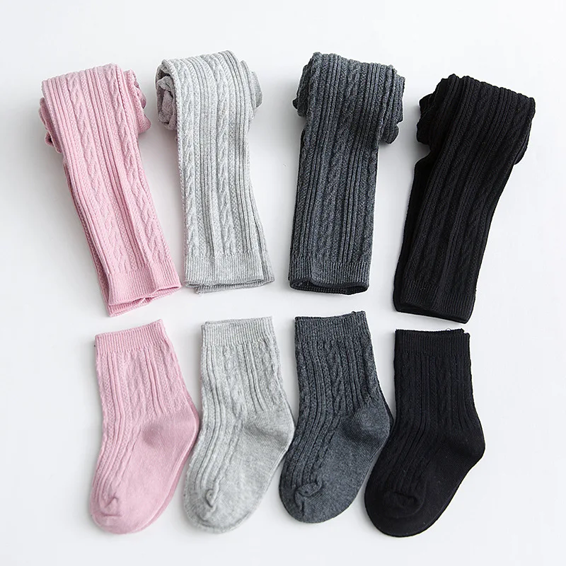 

Spring New Style Panty-hose for Kids Cotton Split Baby Leggings Linen Flower Color Girls Dance Pants