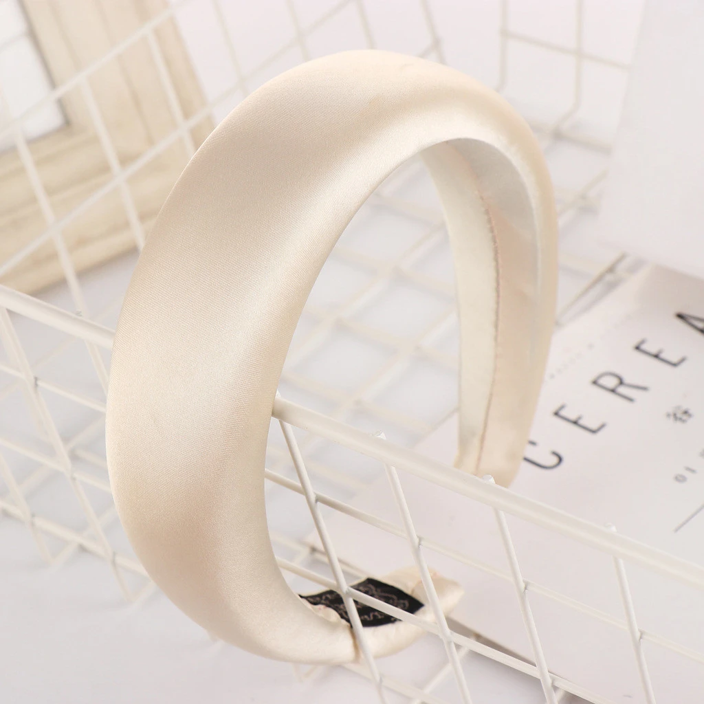 Hair Accessories Satin Headband For Women Solid Color Satin Boutique Hair Hoops Girls Non-slip Hairbands Headwear 903