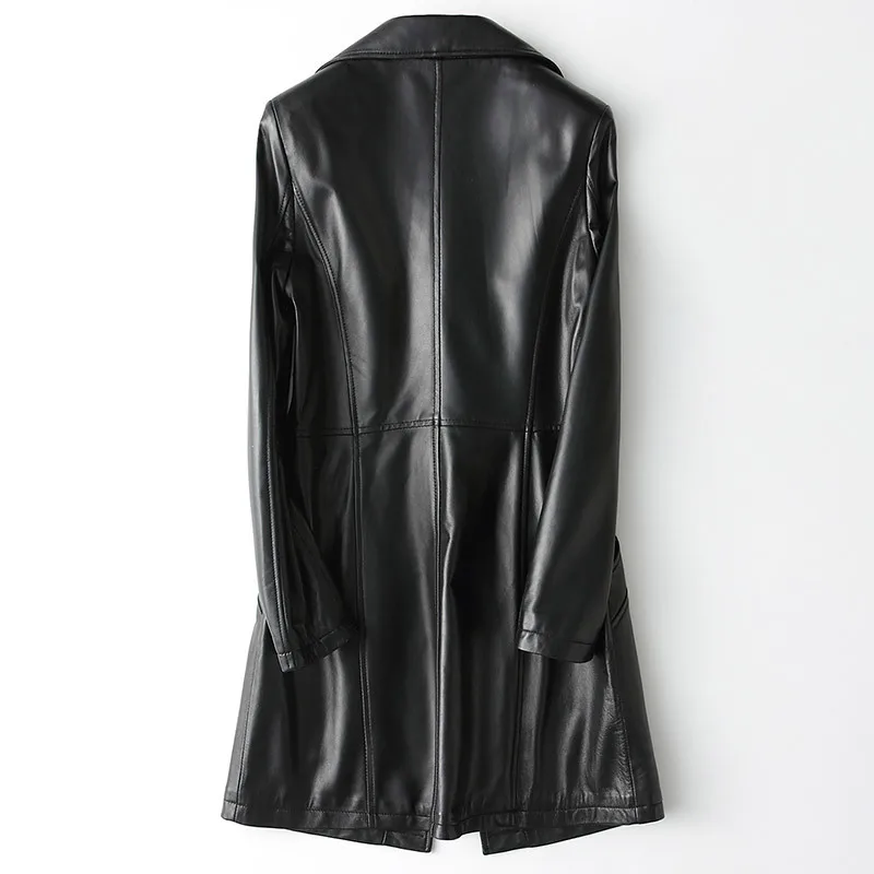 

2020 Long Genuine Jacket Women Spring Autumn Sheepskin Coat Real Leather Jackets Slim Fit Jacken Damen KQN62624 KJ3584