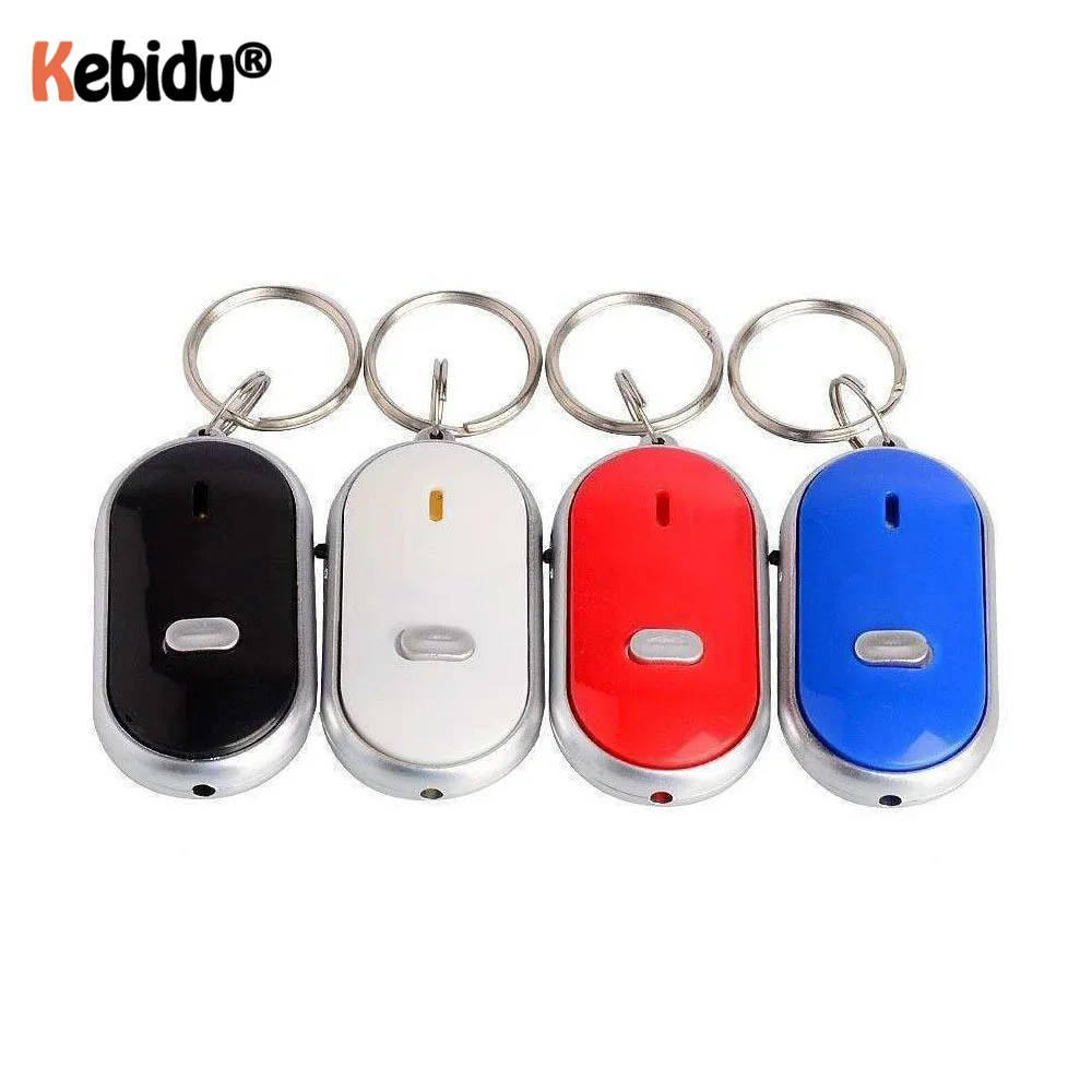 LED wireless whistle sensor key finder locator mini keychain prompt sound suitable for children and lost