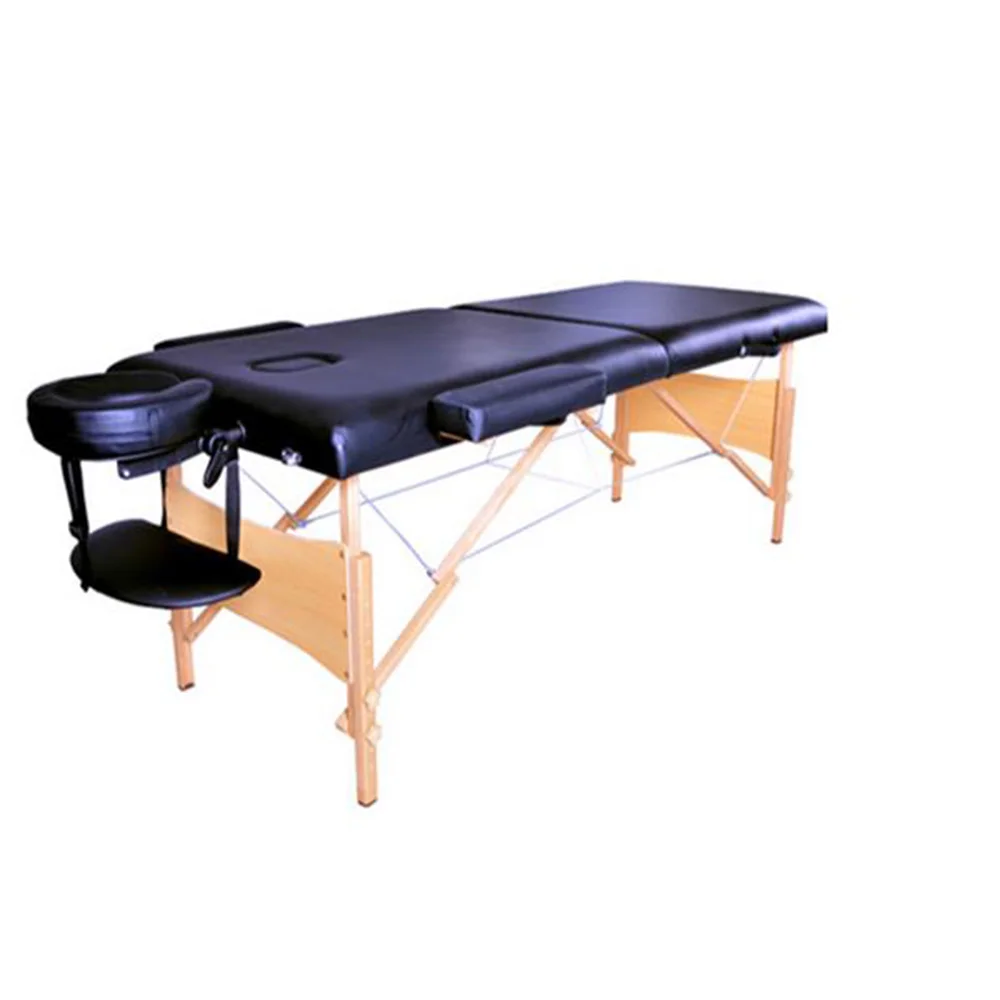 

70cm Furniture Wooden Frame & Sponge & PVC Leather 2 Sections 84" Folding Portable SPA Bodybuilding Massage Table Beauty Bed