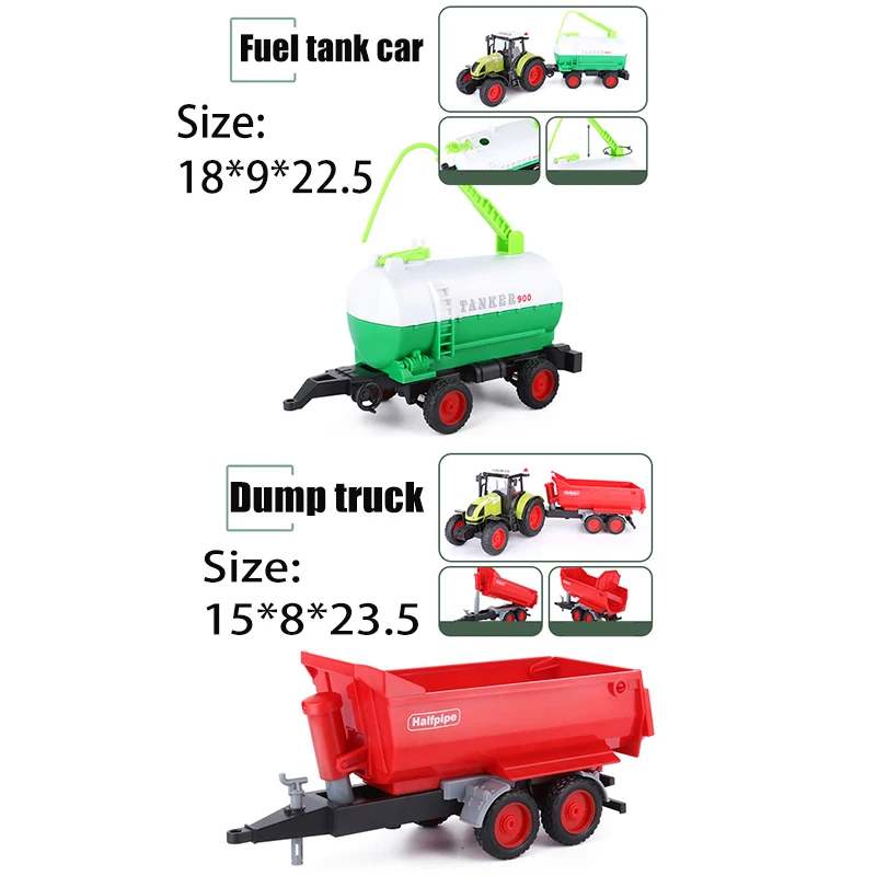Детские Тракторные игрушки масштабное моделирование фермерская модель автомобиля сельскохозяйственный транспорт трейлер подарки для детей - Цвет: 16