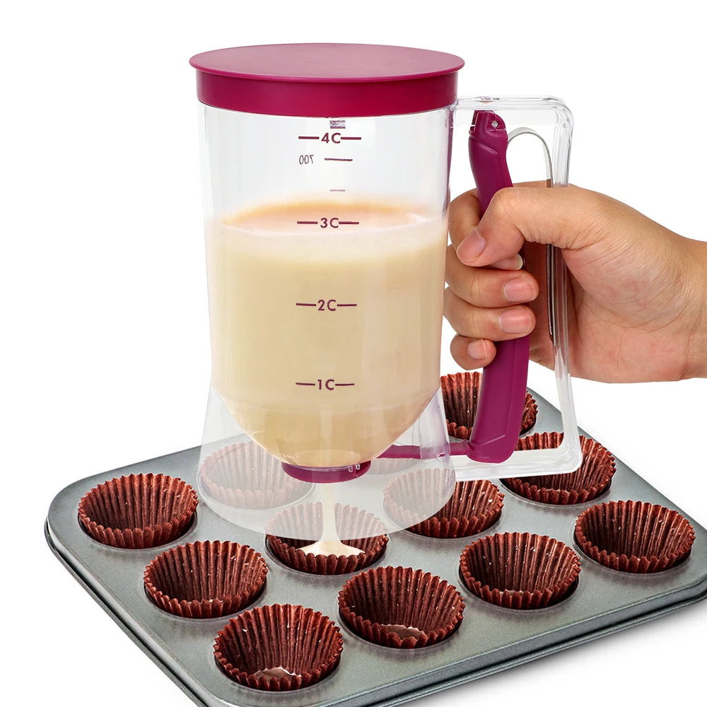 

Baking Tools Cream Speratator Measuring Cup For Cupcakes Pancakes Cookie Cake Muffins 900ml Batter Flour Paste Dispenser