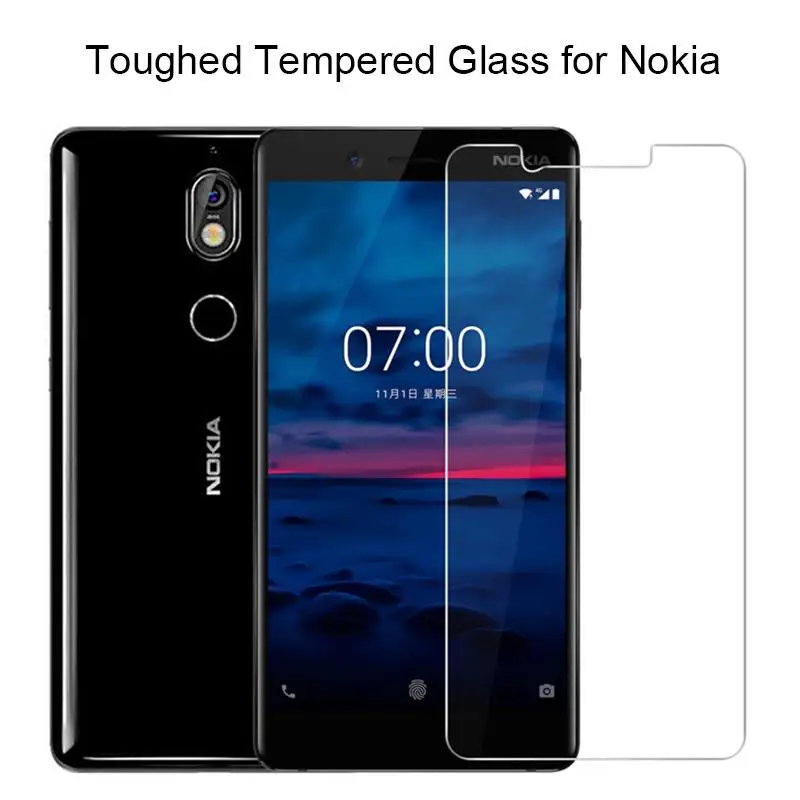 2 шт Стекло для Nokia 3 3,1 Plus Закаленное стекло Защитная пленка для экрана для Nokia 2,1 5 5,1 Plus 6 7 8 стеклянная пленка