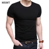 Lycra Men'S T Shirt Short Sleeve T-Shirt O-Neck Slim Solid Color Half Sleeved Tee Shirt 2022 MRMT ► Photo 1/6