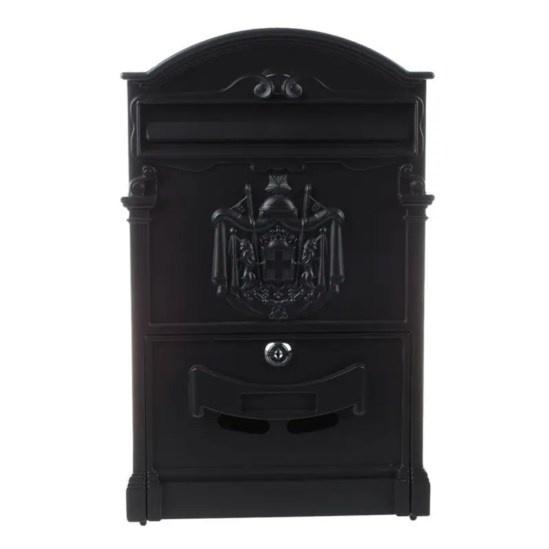 HHO-сверхпрочный черный алюминиевый запираемый безопасный почтовый ящик Letterbox