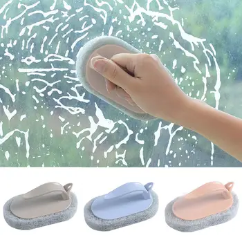 

Kitchen Toilet Cleaning Handle Sponge Brush Pot Bowl Window Glass Cleaner Tool