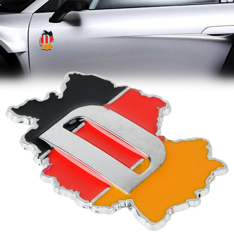 Germany Flag 3D Domed Emblem Badge Car Sticker Chrome...