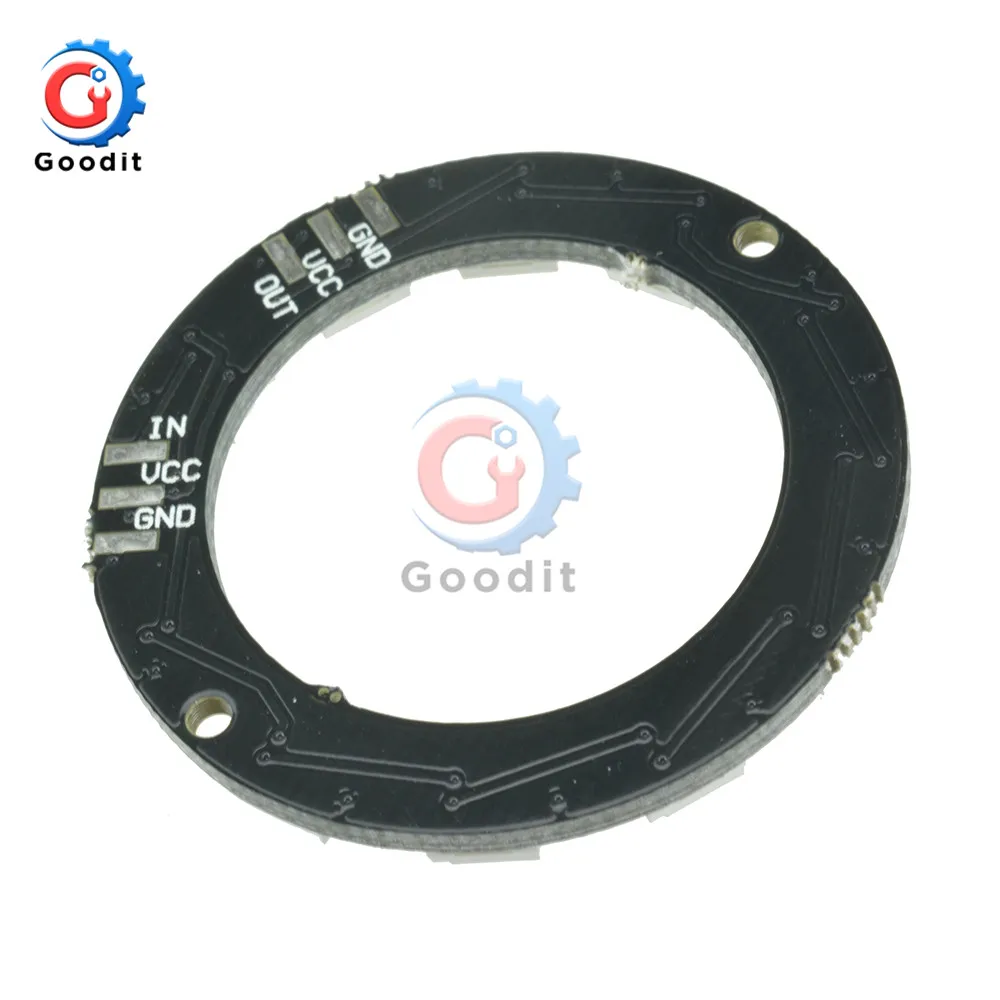 WS2812B RGB LED Ring 12 Bits WS2812 5050 RGB LED Lights Integrated Driver Module For Arduino 16bit Lamp Panel Module