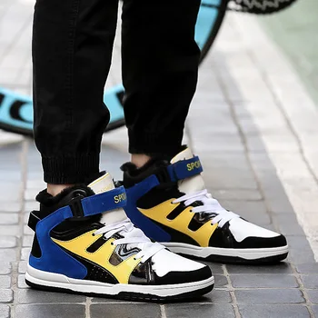 

sport shoe men casual shoes leather mens on High top sapato 39 black male sneakers Mens sale spring para zapatos Casual man s