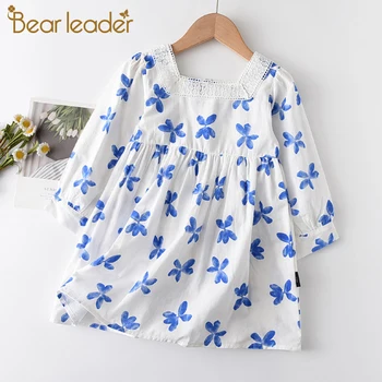 

Bear Leader Girls Flowers Dress 2020 New Spring Kids Floral Dresses Casual Costume Children Lace Clothing Cute Clothes 2 6 Years