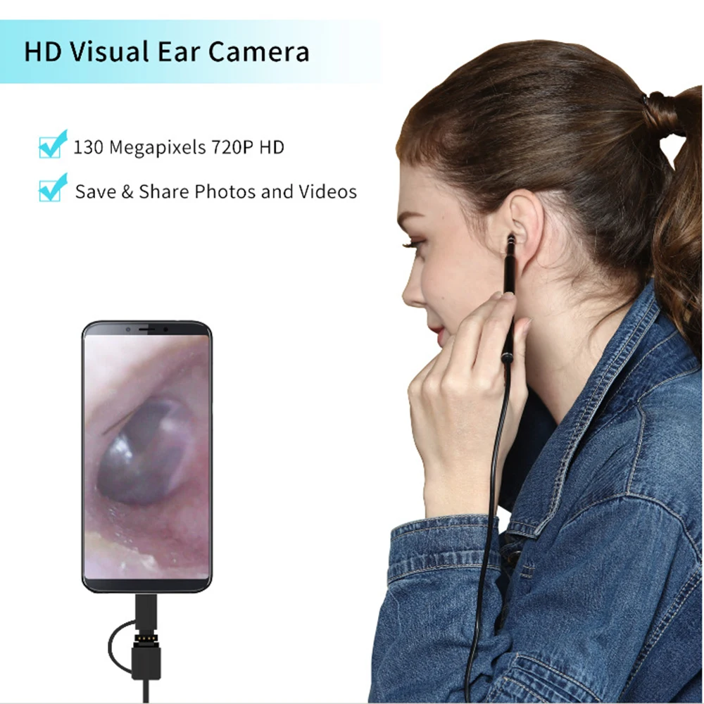 

Multifunctional USB Ear Cleaning Tool HD Visual Ear Spoon Earpick With Mini Camera Pen Ear Care In-ear Cleaning Endoscope