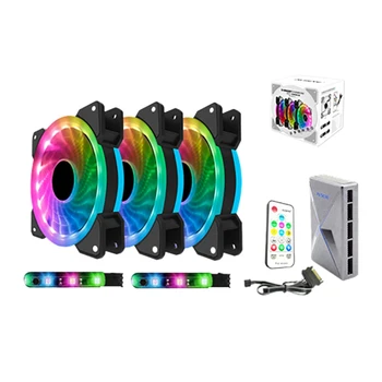 

ALSEYE DR-120 120mm LED Computer Case Fan Radiator RGB and Fan Speed Can Be Controlled Remotely for ASUS 5V 4Pin and Gigabytes