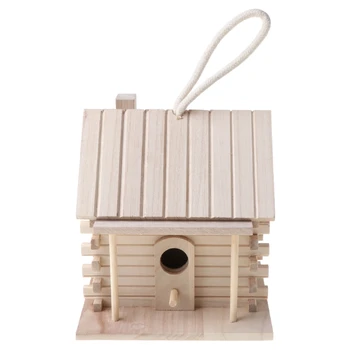

Wooden Bird House Warm Bird Breeding Box Outdoor Nest Hut Pet Toy X7YF