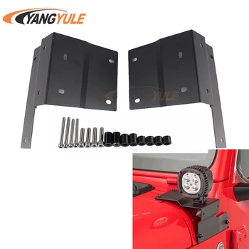

Car Black Metal A-Pillar Light Bracket Mount Holder for LED Light Bar Work Lights Fit for Jee-p Wrang-ler JL 2018 2019
