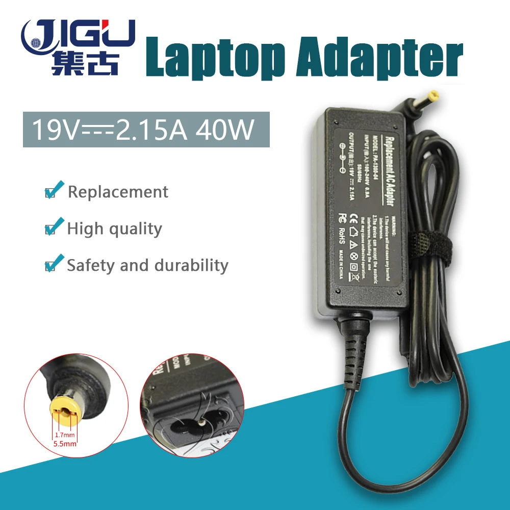 

Replacement For Acer 19V 2.15A 5.5*1.7MM 40W Universal Notebook Laptop AC Charger Power Adaptor free shipping
