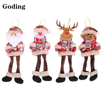 

Christmas Lattice Cloth Hanging Leg Pendant Dolls/XMAS Decor/Children’s Gift/Festives Atmosphere Scene Decoration Supplies