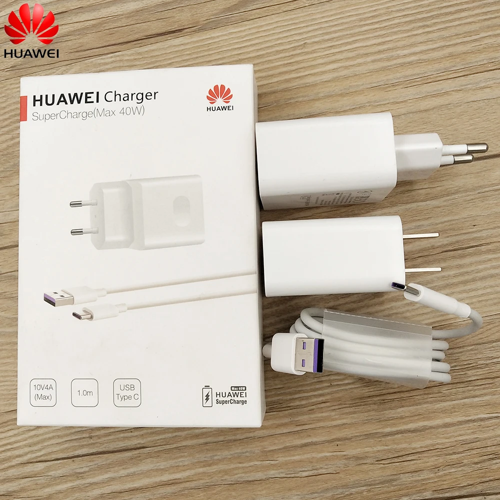 Оригинальный ЕС/США Huawei P30 P40 Pro Mate 40 быстрое зарядное устройство Вт Supercharge Быстрая