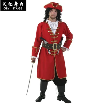 

Pirate Gorgeous Costumes for Men Adult Halloween Male Captain Jack Sparrow Costume Pirates of the Caribbean Cosplay