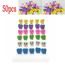 50 шт./пакет в форме коренного зуба зуб резиновые ластики в форме стоматолог стоматологический подарок стоматологический ToothShape ластик для школы подарок