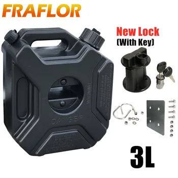 

Motorcycle Black Red 3L Backup Jerry Can Gas Fuel Tank Plastic Petrol Car Spare Container Gasoline Petrol Tanks Canister ATV UTV