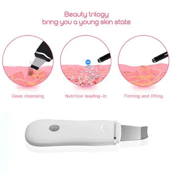 

Ultrasonic Skin Scrubber Deep Cleaning Face Steamer Remover Dirt Blackhead Reduce Wrinkles Facial Whitening Lifting Tools