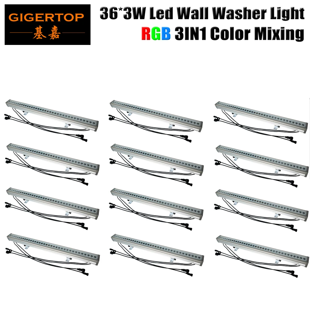 

Waterproof 12Pcs/Lot 36x3W 3In1 Led Wall Washer Light DMX 3/7CH LED Wall Washer Manufacturer Competitive Prices Fast Shipping