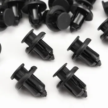 

50Pcs 10mm Hole Car Bumper /Fender Plastic Push Rivets Fastener Clips for Honda Black Car Styling