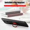 KEYSION Metal Ring Case For Redmi Note 9s 9 Pro 9A 9C 8 8T 7A K20 Shockproof Phone Cover for Xiaomi Mi Note 10 lite Poco F2 Pro ► Photo 3/6
