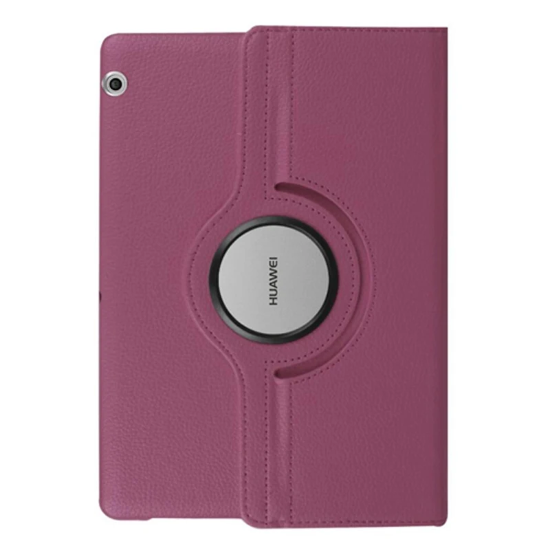 Фиолетовый 360 градусов вращающийся кожаный чехол для huawei MediaPad T3 10 AGS-L03 AGS-L09 AGS-W09 9,6 дюймов планшет - Цвет: Фиолетовый
