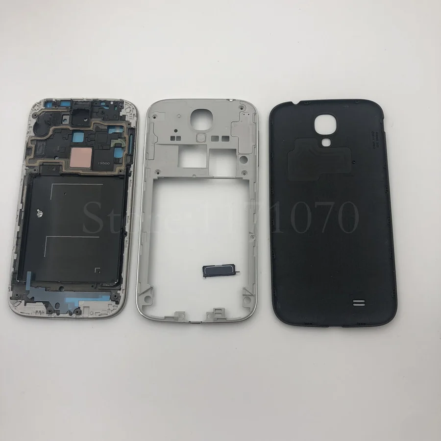 Чехол для samsung Galaxy S4 i9500 i9505 i337 с полным корпусом, средняя рамка+ задняя крышка+ кнопка, запасные части для samsung Galaxy S4 i9500
