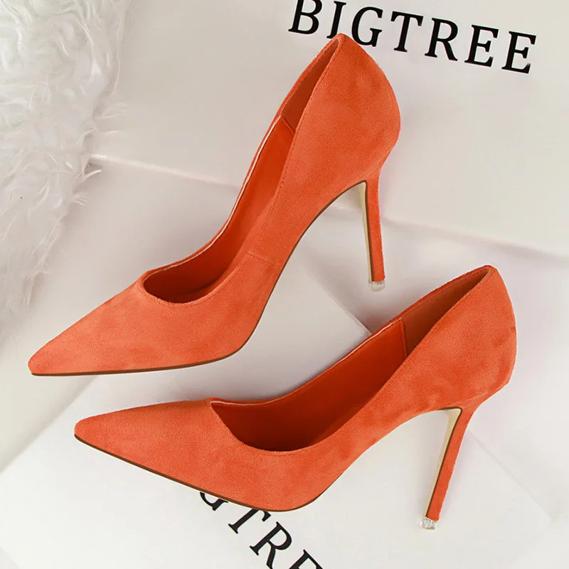 Big Tree zapatos de las mujeres de moda Zapatos de tacón alto blanco negro amarillo del talón zapatos de las señoras fiesta, nupcial, boda zapatos de mujer tacón 9CM.