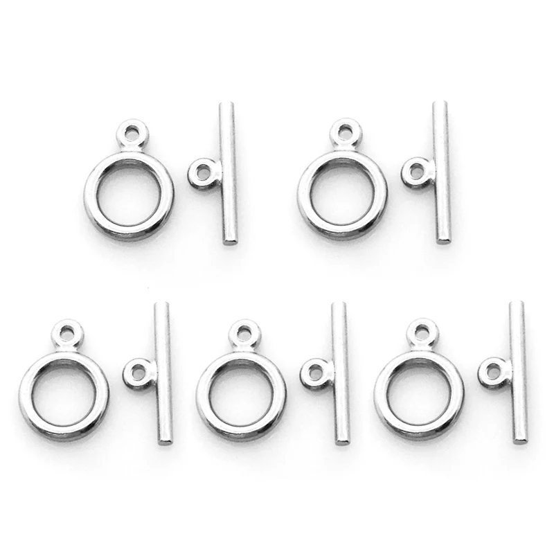 

5sets/lot Toggle Clasps Stainless Steel Jewelry Making Necklace Bracelet Clasp Connector DIY Jewelry Findings Accessories