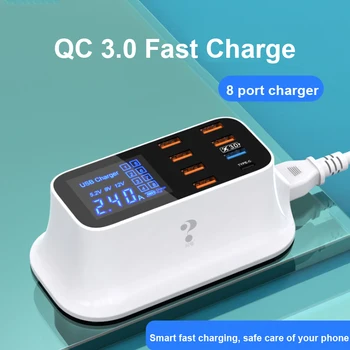 

EU AU US UK Phone Charger QC 3.0 Multi-Port USB fast charging mobile phone charger for Huawei Vivo Iphone Oppo fast charging
