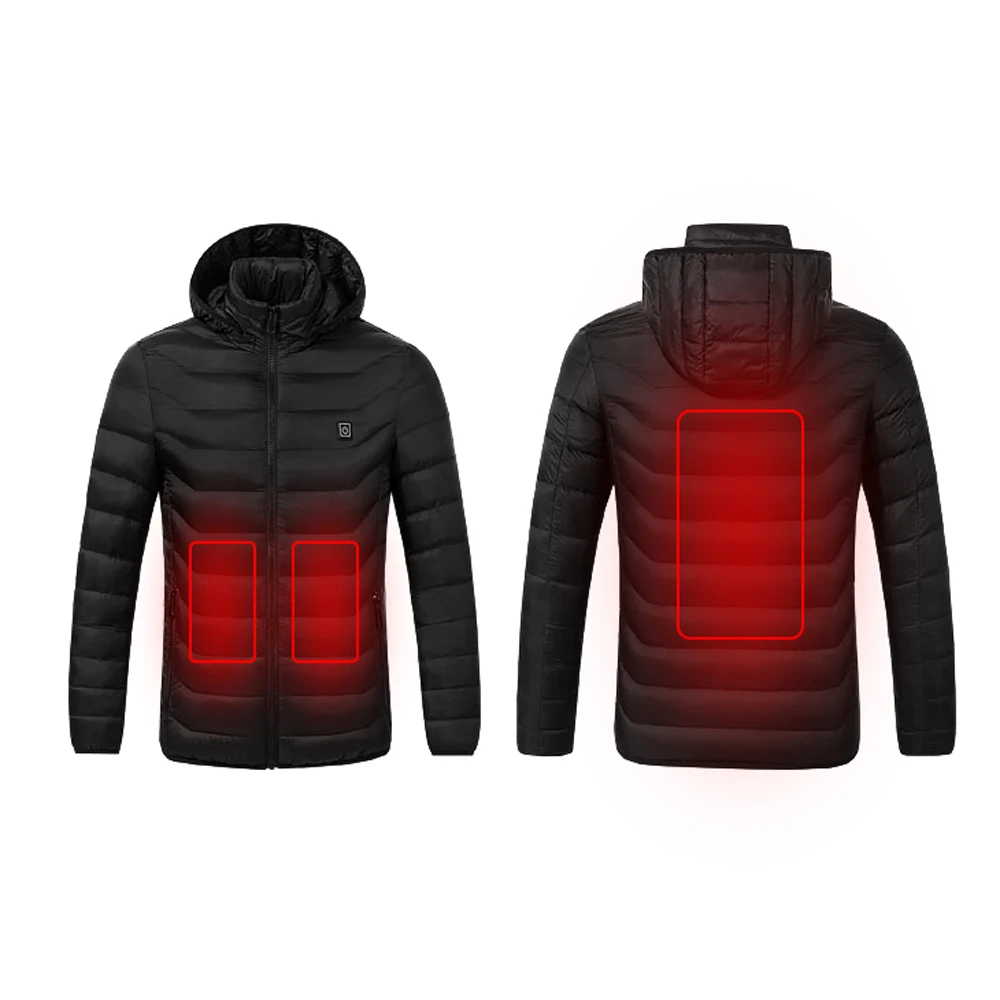 Koop Hoge Kwaliteit Verwarmde Jassen Vest Down Katoen Heren Vrouwen Outdoor Jas Usb Elektrische Verwarming Hooded Jassen Warm Winter Thermalcoat