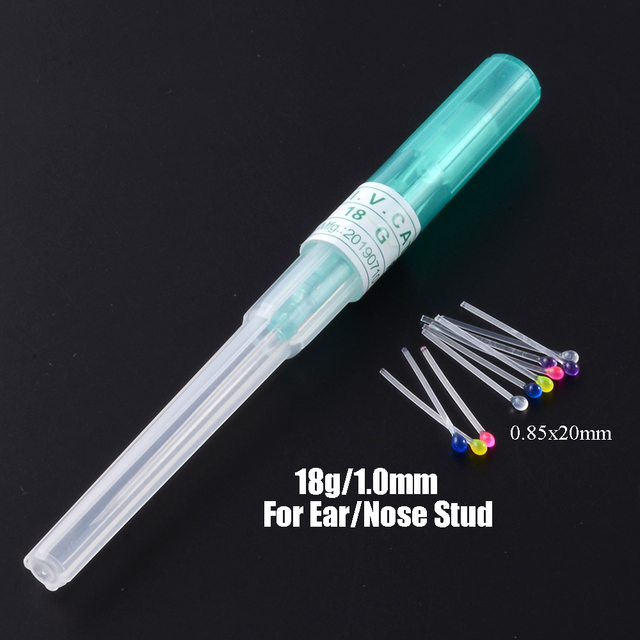 Steel Sterilised Piercing Needles IV Catheter Needles With Piercing Body Jewelry Kit Tattoo Tool Piercing Supplies Kit