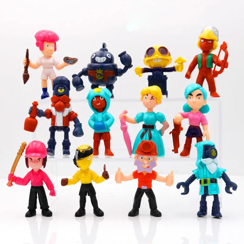 New 10pcs Set Brawl Stars Action Figure Toys Shelly Colt Jessie Brawl Stars Doll Model Toys B671 Buy At The Price Of 7 79 In Aliexpress Com Imall Com - anniversary gift brawl stars