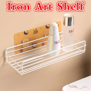 

2PC Bathroom Storage Organization Storage Basket Wall Hanging Rack Rectangular Storage Box Home Kitchen Accessories Gadgets