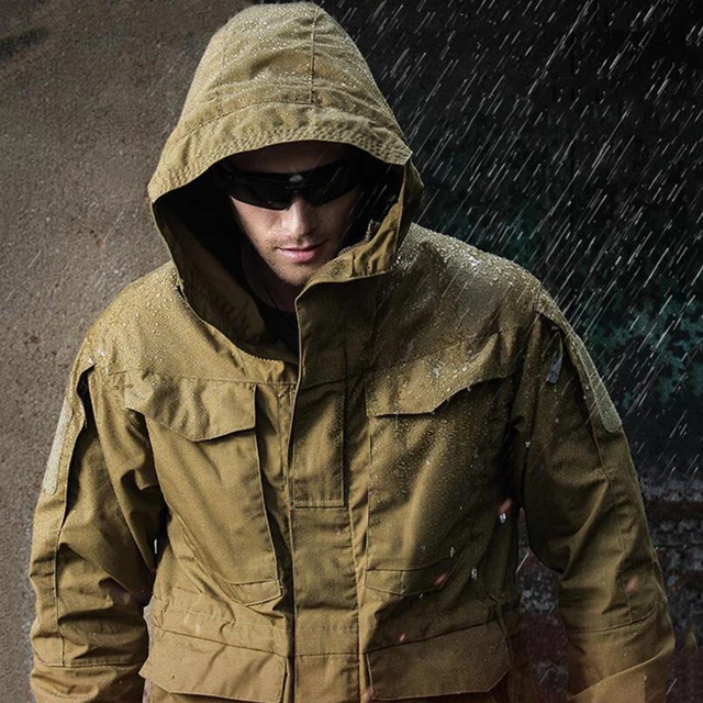 Veste tactique coupe-vent militaire pour homme, manteau d'extérieur, peau  de requin, Softshell, veste imperméable