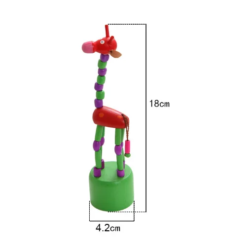 Деревянный жираф мультфильм игрушечный щенок танцы Радуга башня красочная Радуга Jenga обучающая игрушка LXX