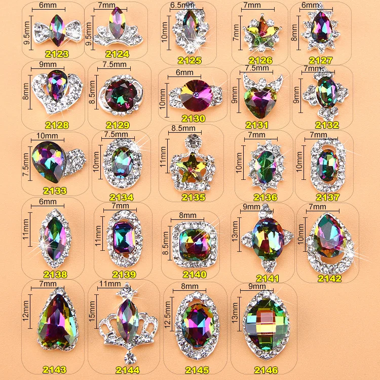 Manicure Flame Drill Accessories Colorful Fingernail Decoration Symphony Flame Nail Rhinestone Summer Hot Sales-Nail Ornament Dr