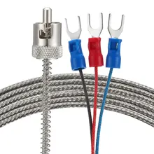 Uxcell Pt100 датчик температуры зонд стопорного типа термопары 2 метра кабель 5 мм x 28,7 мм Длинный зонд-49~ 788 °F(-45~ 420 °C