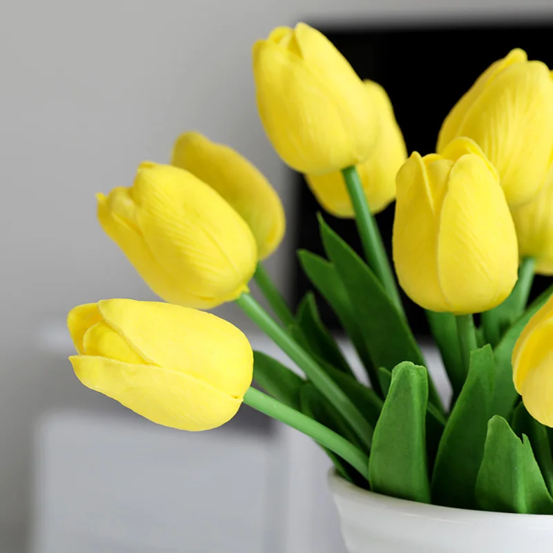 yumai 10 pcs set PU Real Touch Tulip Flowers Bundle Long Stem Calla Artificial Flower Bouquet 1 yumai 10 pcs set PU Real Touch Tulip Flowers Bundle Long Stem Calla Artificial Flower Bouquet 3