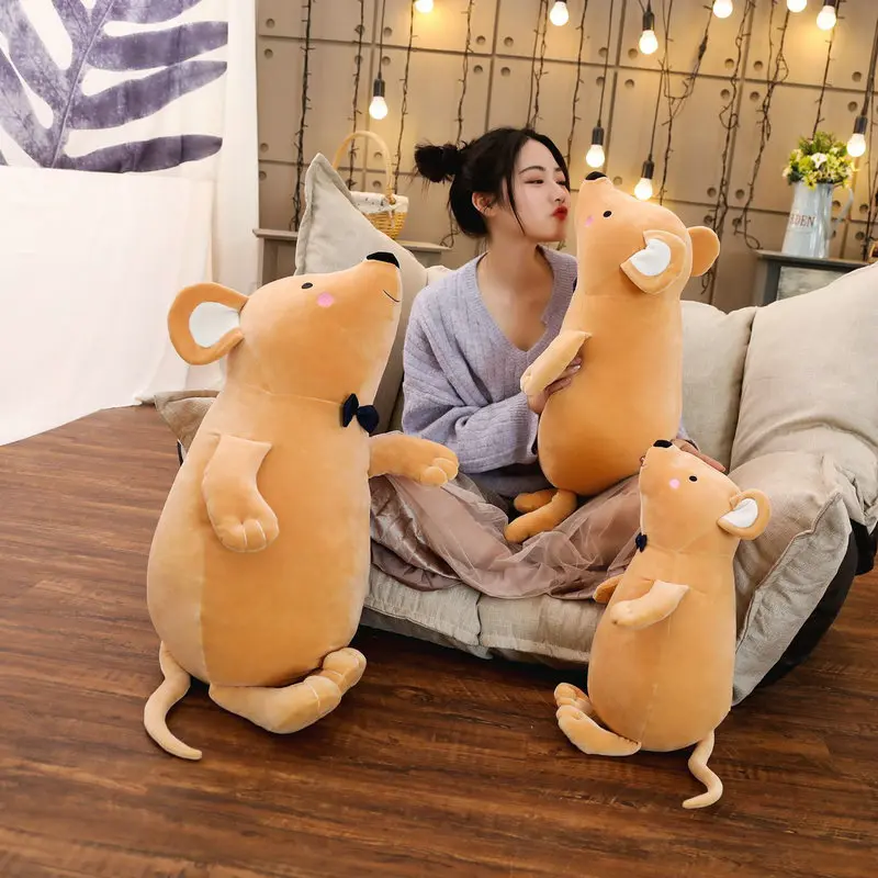1 шт. 60/100 см Милая мышка с бантом мягкие игрушки Кукла Kawaii Плюшевые игрушки в виде мышки мягкие животные игрушки Дети Рождественский подарок