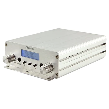 

CZH-15A 3W/15W FM Stereo PLL Broadcast Transmitter FM Exciter 87Mhz- 108Mhz + GP 1/4 Wave Antenna + Power Source,EU Plug