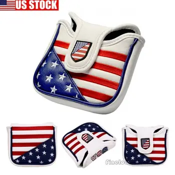 

USA Square Mallet Putter Cover Golf Headcover For TaylorMade Spider Tour Magnet