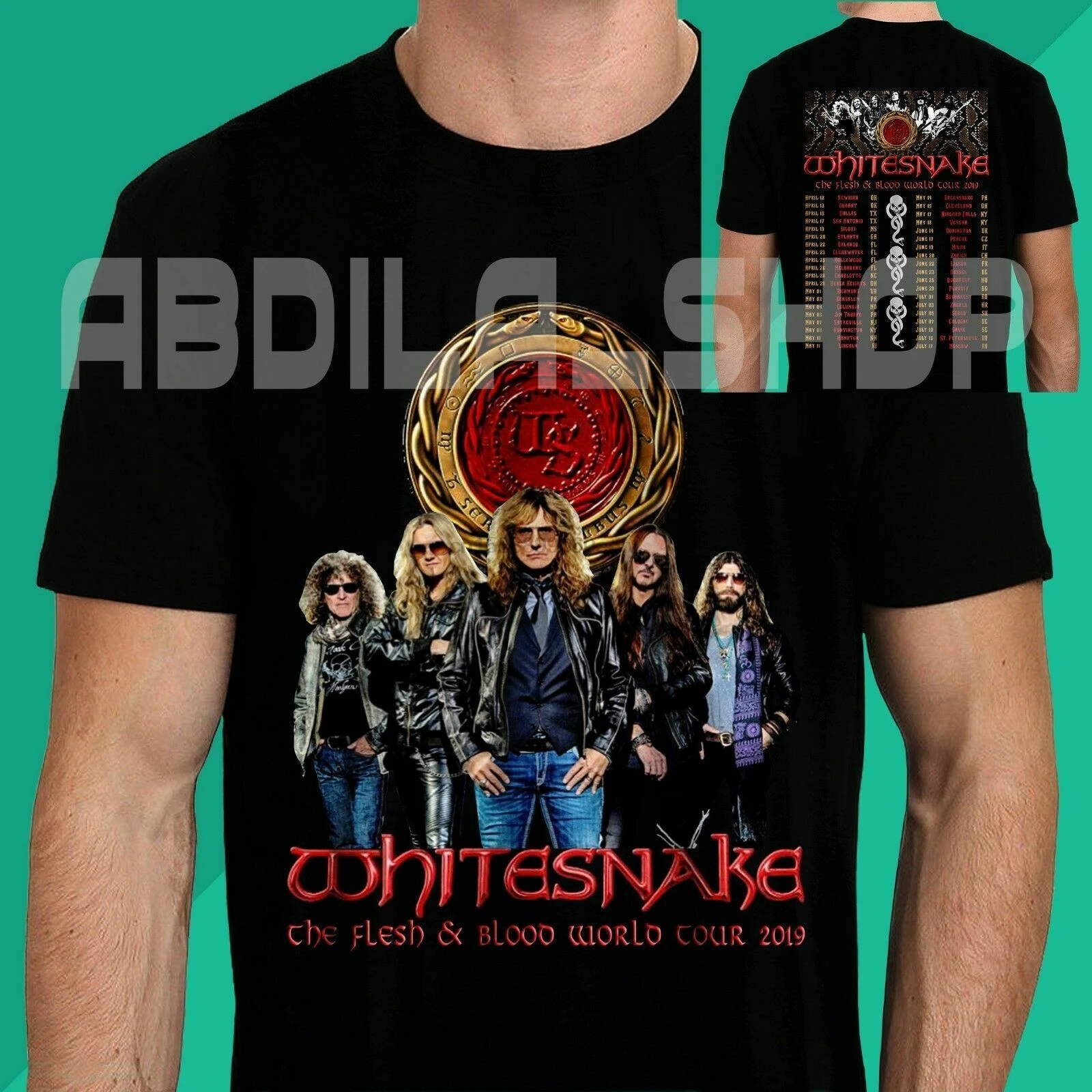 Новая футболка &quotWhitesnake&quot The Flesh Blood World Tour 2019 S 5XL мужчин и женщин| |