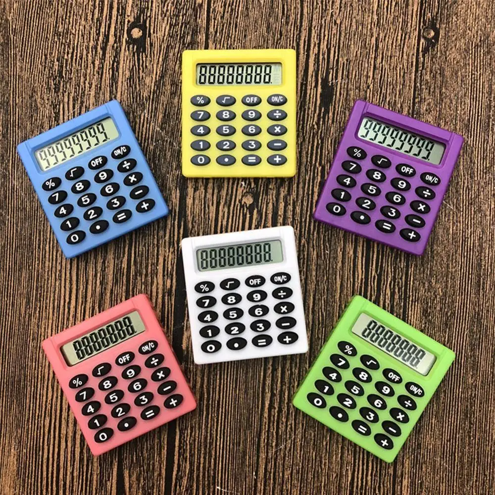 New Student Small Mini Electronic Calculator Candy 5 Colors Calculating Office Supplies Gift