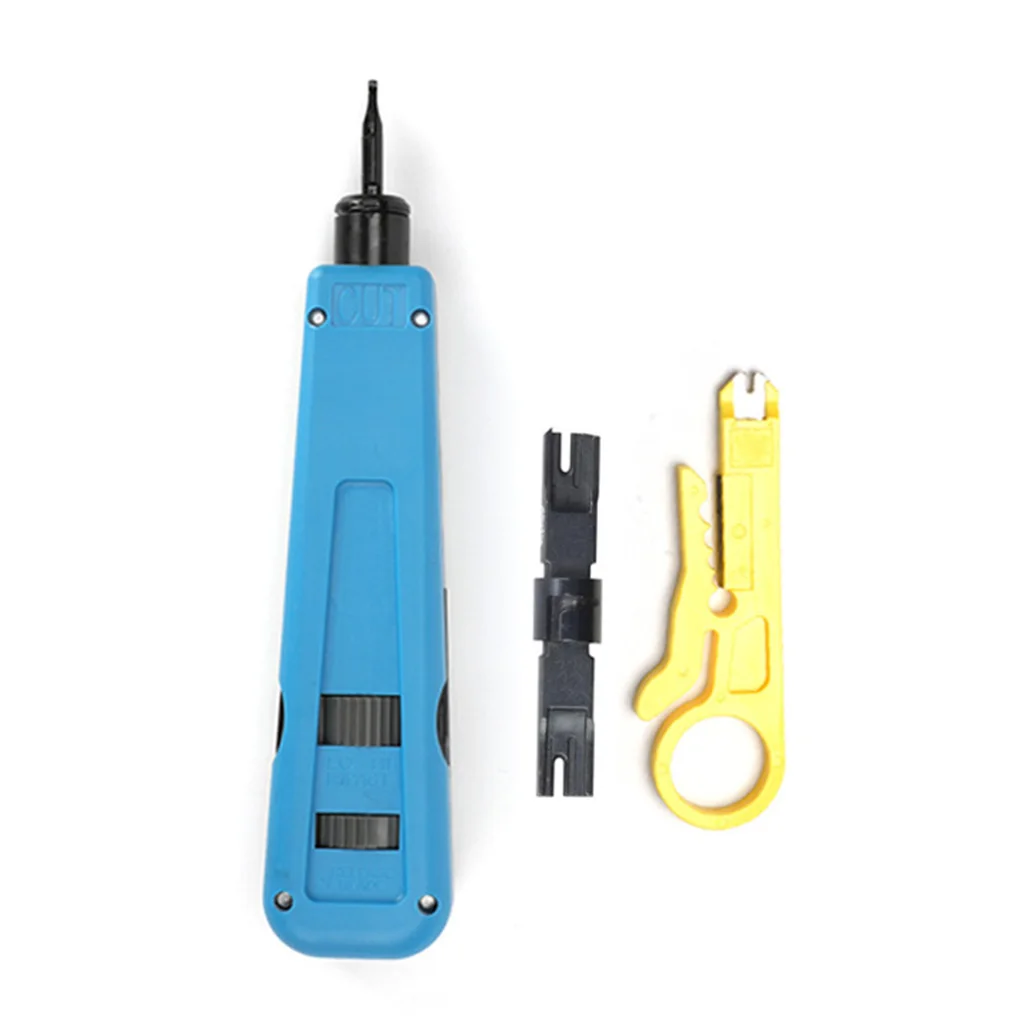 Punch Down Impact Tool with Two Blades - 110 and BK Network Wire Cable Cat6/Cat5e Telephone Impact Terminal Insertion Tools