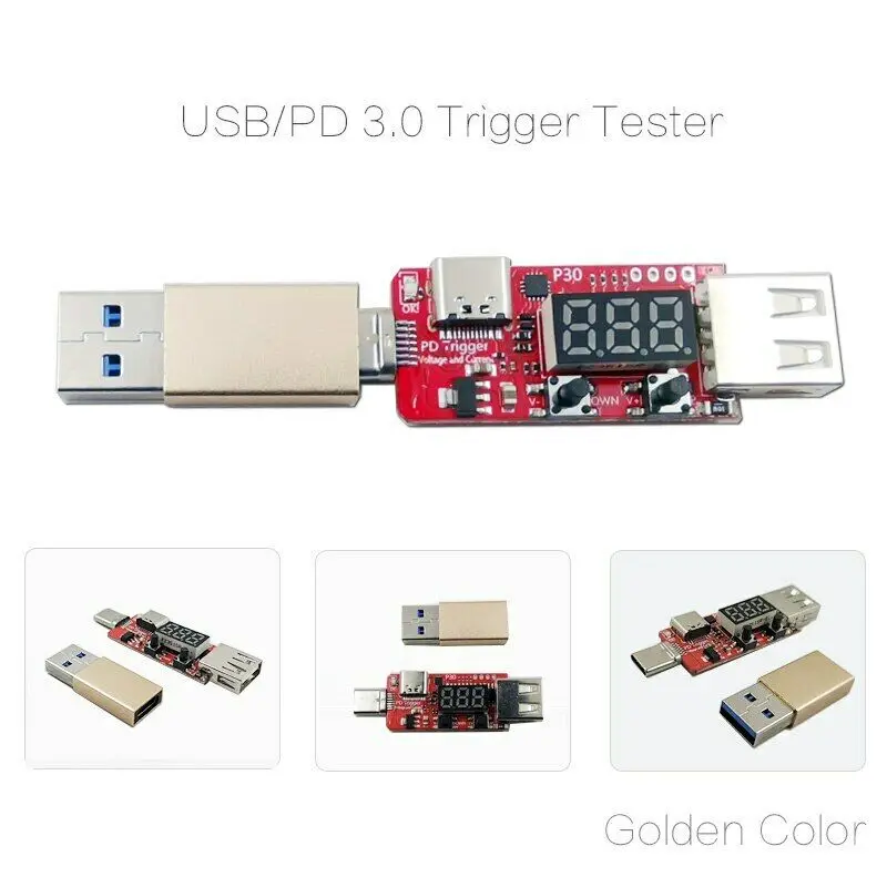 Быстрая зарядка USB PD триггер цифровой измеритель напряжения тока Амперметр кулоновый счетчик